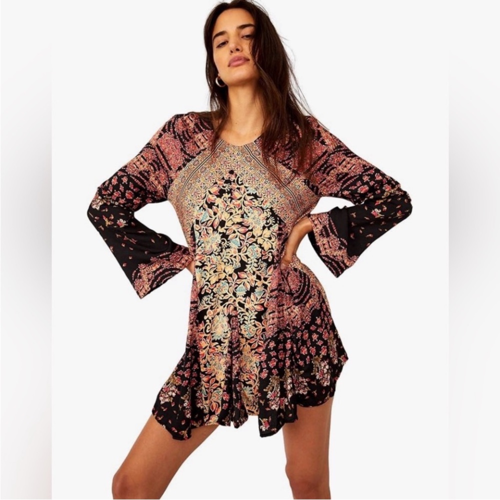 Free People Multicolor Long Sleeve Dress